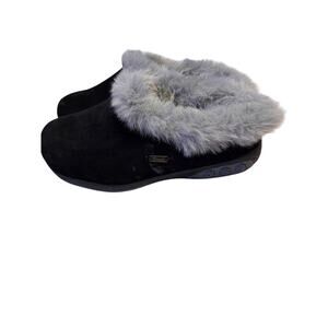 Therafit Scarlett Women's Genuine Sheepskin Clog Slipper Size 8.5 Black Comfort